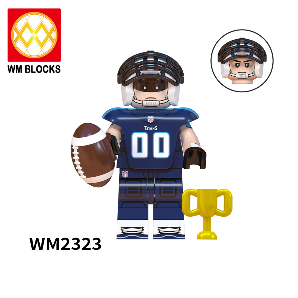 WM6135 NFL National Football League soccer player Colts Seahawks Bears Saints Titans Falcons Bengals Patriots mini figures juguetes mini toys building blocks sets Toys for kids