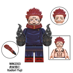 WM6139 Anime Jujutsu Kaisen Kugisaki nobara itasori yuji Fushiguro Megumi Hanao Rogo Gojo satoru Geto suguru Mahito mini figures juguetes mini toys building blocks sets Toys for kids