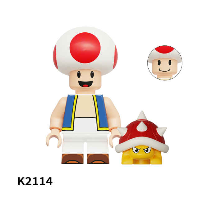KDL815 Game Series Mario Civet Puppet Set Kinopo Baby Luigi Cat Outfit Baby Mario Character Minifigs Educational Building Block for Kids Toys