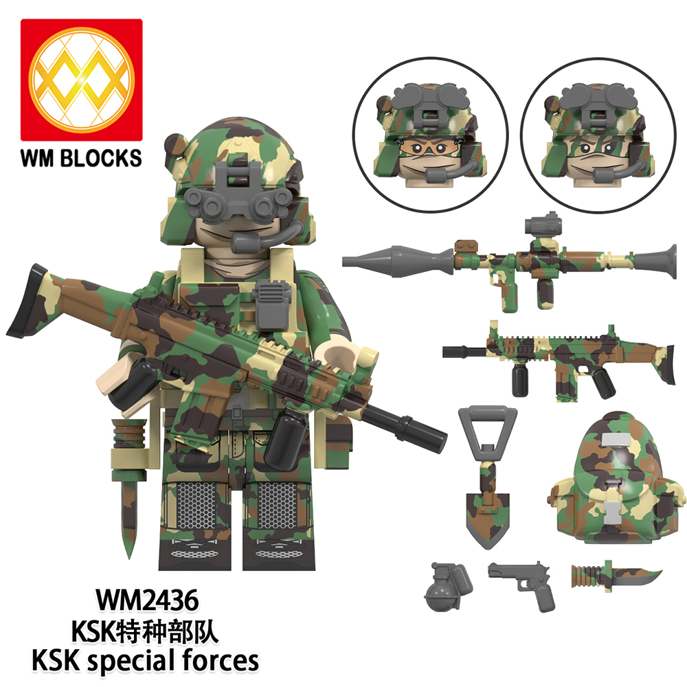 WM6147 military WW2 SWAT Soldiers Special air service KSK special forces Alpha special forces Navy seals SSO special forces mini figures juguetes mini toys building blocks sets Toys for kids