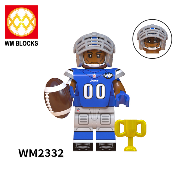 WM6136 NFL National Football League soccer player Chargers Cardinals Texans Panthers Raiders Lions Washington Jaguars mini figures juguetes mini toys building blocks sets Toys for kids