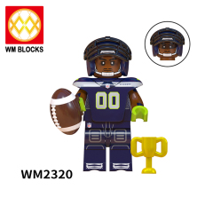 WM6135 NFL National Football League soccer player Colts Seahawks Bears Saints Titans Falcons Bengals Patriots mini figures juguetes mini toys building blocks sets Toys for kids