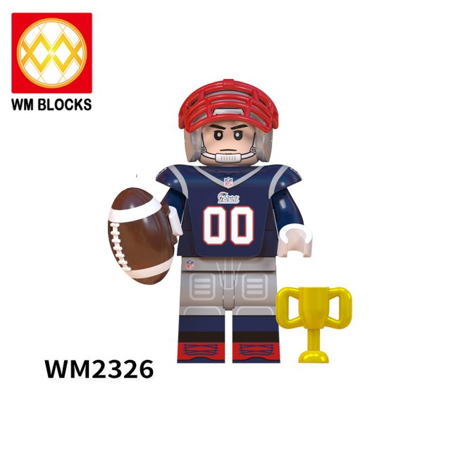 WM6135 NFL National Football League soccer player Colts Seahawks Bears Saints Titans Falcons Bengals Patriots mini figures juguetes mini toys building blocks sets Toys for kids