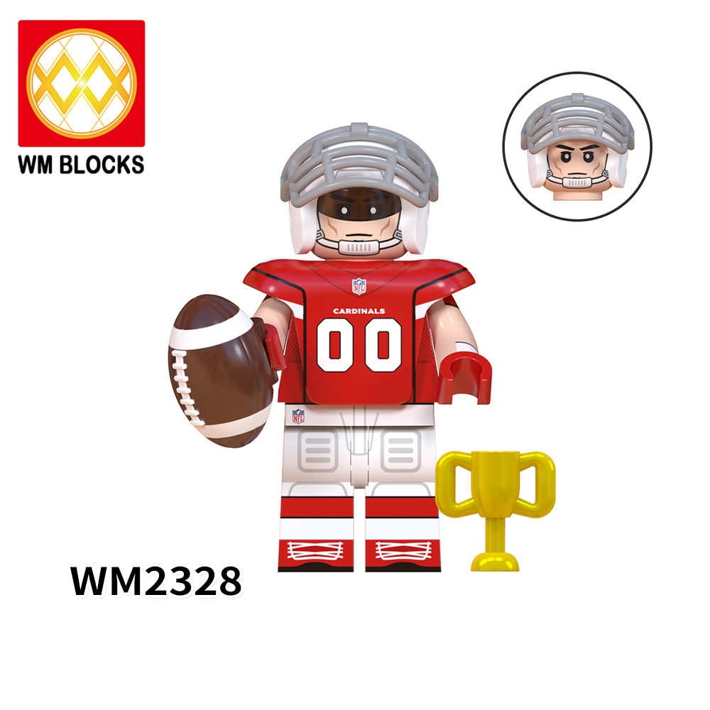 WM6136 NFL National Football League soccer player Chargers Cardinals Texans Panthers Raiders Lions Washington Jaguars mini figures juguetes mini toys building blocks sets Toys for kids