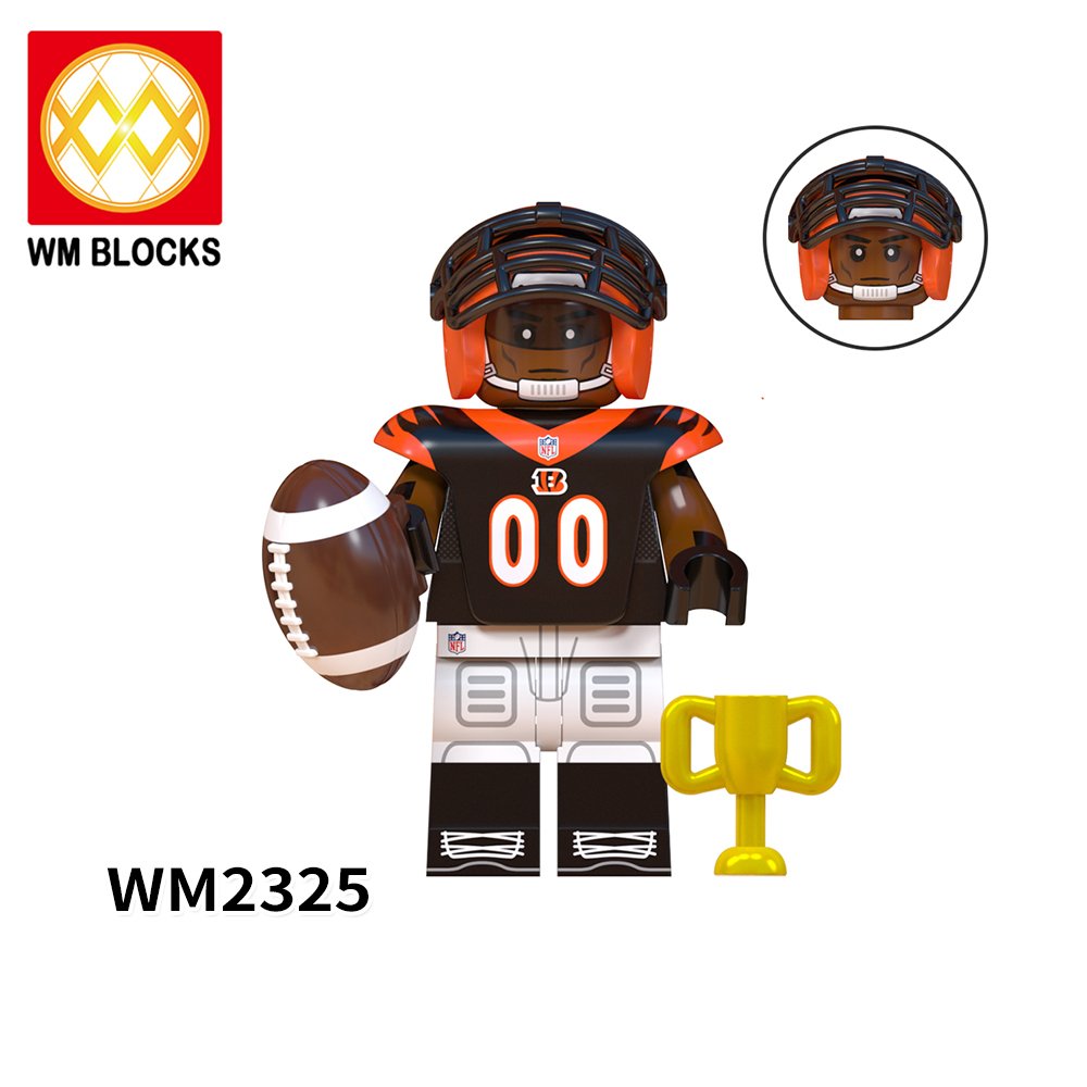 WM6135 NFL National Football League soccer player Colts Seahawks Bears Saints Titans Falcons Bengals Patriots mini figures juguetes mini toys building blocks sets Toys for kids