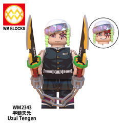 WM6137 Anime Demon Slayer kamado tanjirou Hantengu Uzui tengen kanroji mitsuri mini figures juguetes mini toys building blocks sets Toys for kids