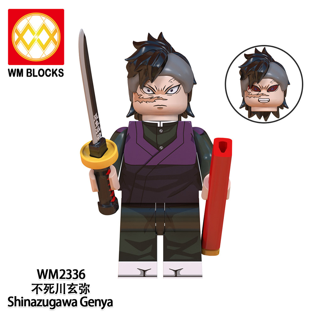WM6137 Anime Demon Slayer kamado tanjirou Hantengu Uzui tengen kanroji mitsuri mini figures juguetes mini toys building blocks sets Toys for kids
