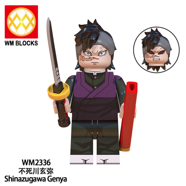 WM6137 Anime Demon Slayer kamado tanjirou Hantengu Uzui tengen kanroji mitsuri mini figures juguetes mini toys building blocks sets Toys for kids
