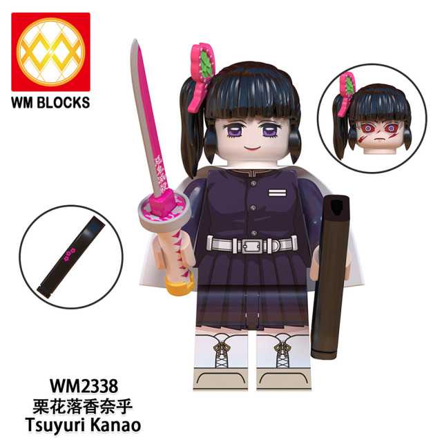 WM6137 Anime Demon Slayer kamado tanjirou Hantengu Uzui tengen kanroji mitsuri mini figures juguetes mini toys building blocks sets Toys for kids