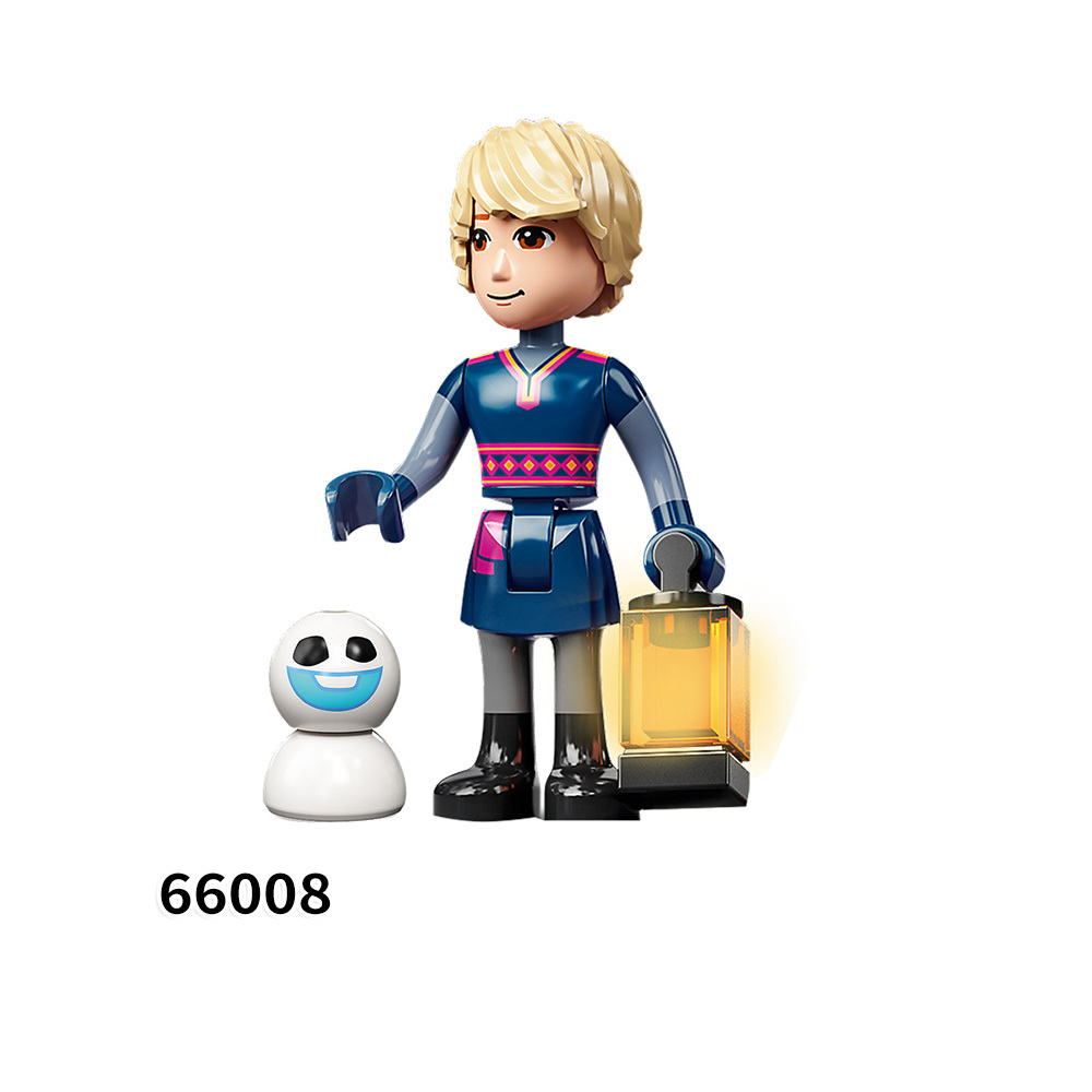 Disney 3D Animated Movies Frozen Mini Figures Anna Elsa Kristoff Olaf Boy Girl Gift Juguetes Building Blocks Sets Kids Toys
