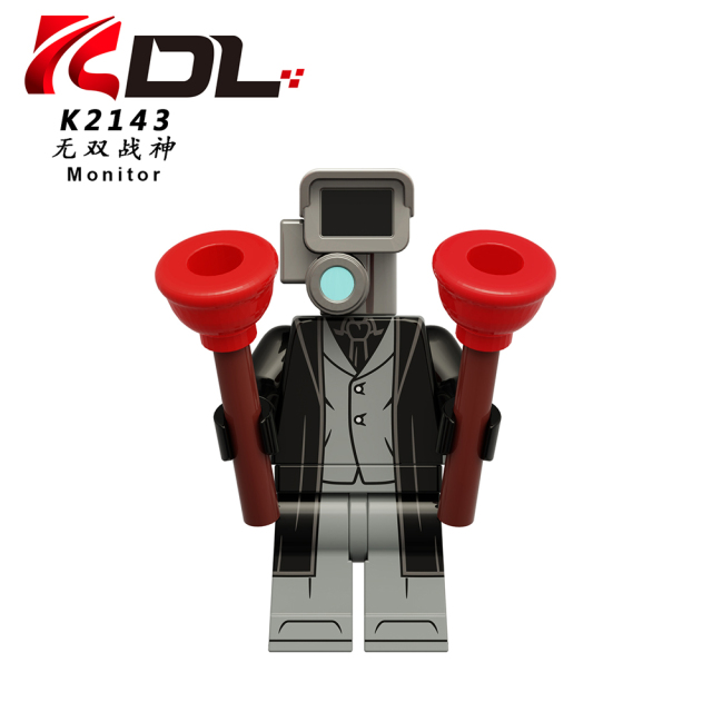 K2141-2143 Skibidi Toilet Famous Game Character Toilet Man Monitor Minifigures Educational Model Building Blocks Children Gift Toys