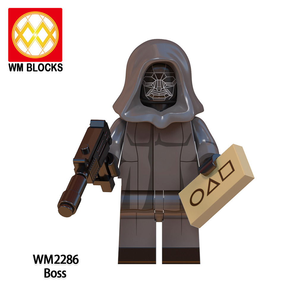 WM6131 Squid Game Player 001 boss Game manager 123 Puppet mini figures juguetes mini toys building blocks sets Toys for kids
