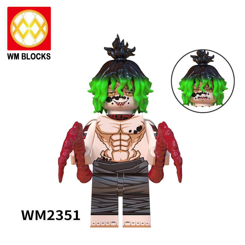 WM6138 Anime Demon Slayer kamado tanjirou Nezuko Hantengu Douma Daki Uzui tengen kanroji mitsuri mini figures juguetes mini toys building blocks sets Toys for kids