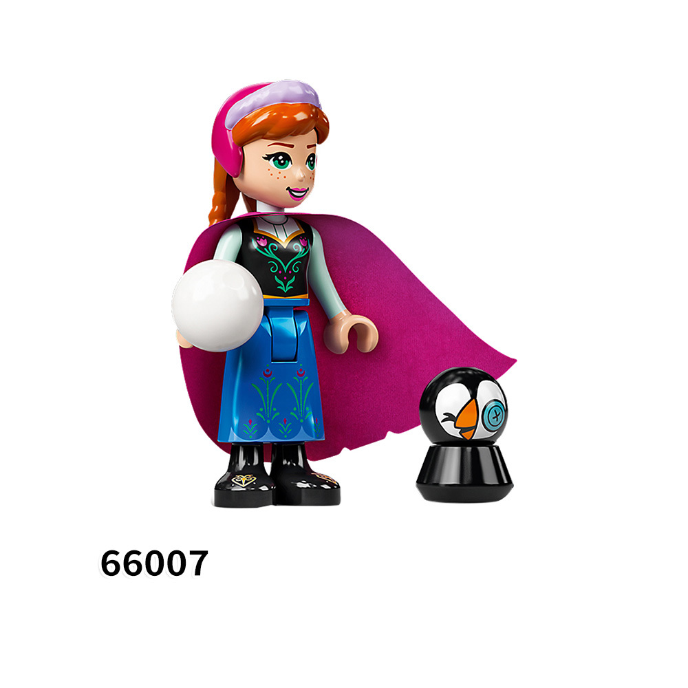 Disney 3D Animated Movies Frozen Mini Figures Anna Elsa Kristoff Olaf Boy Girl Gift Juguetes Building Blocks Sets Kids Toys