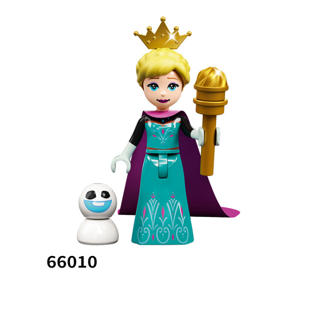 Disney 3D Animated Movies Frozen Mini Figures Anna Elsa Kristoff Olaf Boy Girl Gift Juguetes Building Blocks Sets Kids Toys