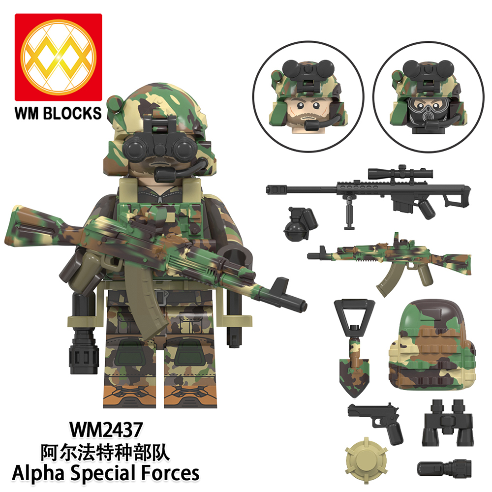 WM6147 military WW2 SWAT Soldiers Special air service KSK special forces Alpha special forces Navy seals SSO special forces mini figures juguetes mini toys building blocks sets Toys for kids