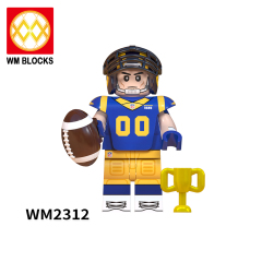 WM6134 NFL National Football League soccer player Steelers Rams Buccaneers Dolphins Giants Packers Jets Vikings  mini figures juguetes mini toys building blocks sets Toys for kids