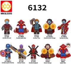 WM6132 DC Marvel horrid superhero Zombie star lord spider man thor Doctor strange lron man captain america thanos deadpool mini figures juguetes mini toys building blocks sets Toys for kids