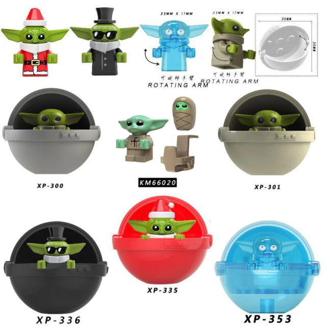 Star Wars Movie Yoda Baby Cot Rotating Arm Juguetes Building Blocks Anime Toy For Kids Boys