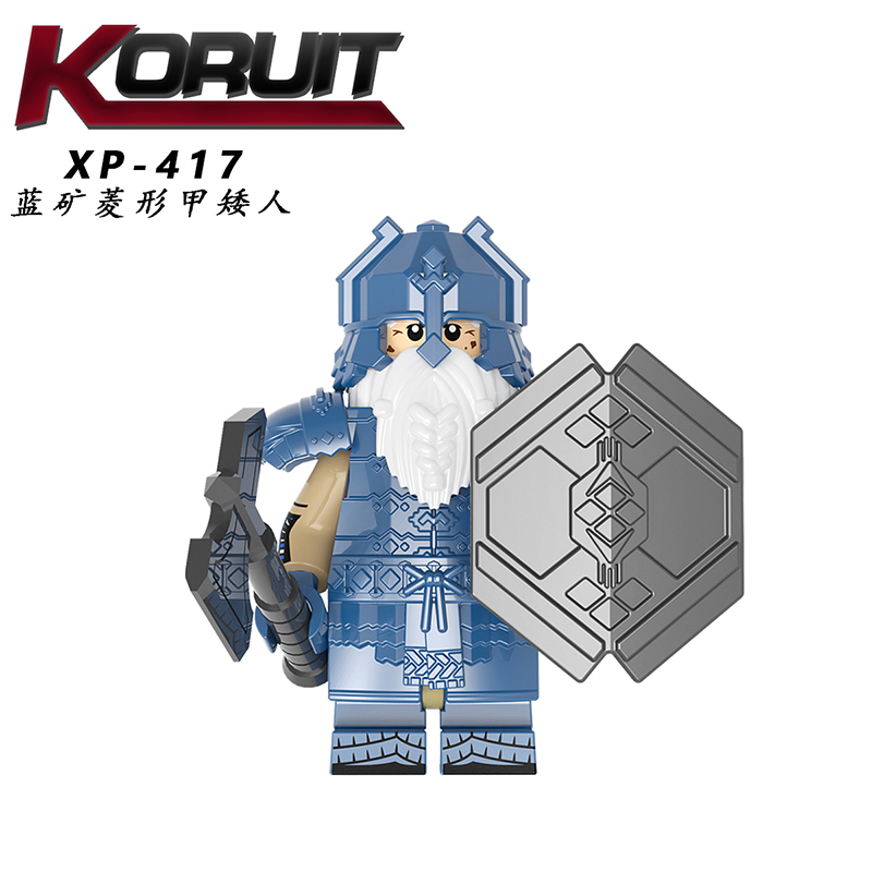 KT1054 Dwarfs Under Siege Game Series Character Dwarf Warrior Leader Minifigs Educational Building Block For Kids Toys