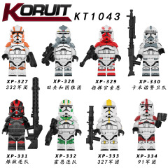 KT1043 Star Wars 91nd 322nd 327nd Legion Rex Jesse Figures Juguetes Child DIY Building Block Sets Children Educational Kids Toys