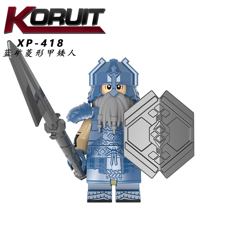KT1054 Dwarfs Under Siege Game Series Character Dwarf Warrior Leader Minifigs Educational Building Block For Kids Toys