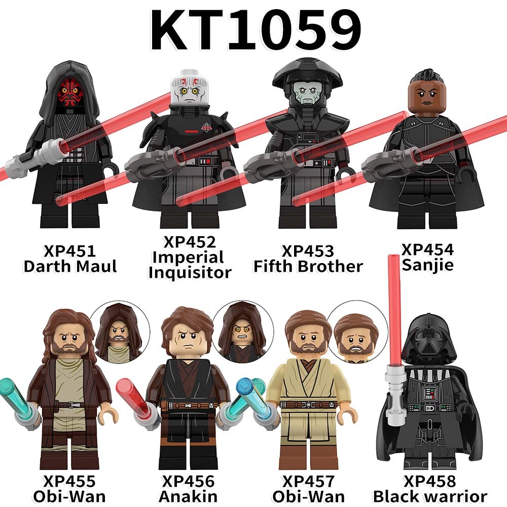 KT1059 Star War Movie Character Darth Vader Obi-Wan Anakin Darth Maul Fifth Brother Sanjie Mini Action Building Blocks Kids Gift Toy