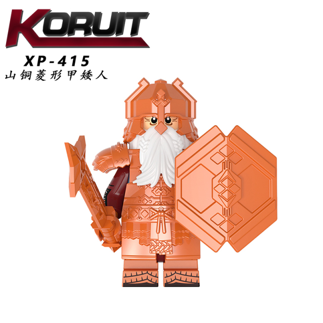 KT1054 Dwarfs Under Siege Game Series Character Dwarf Warrior Leader Minifigs Educational Building Block For Kids Toys
