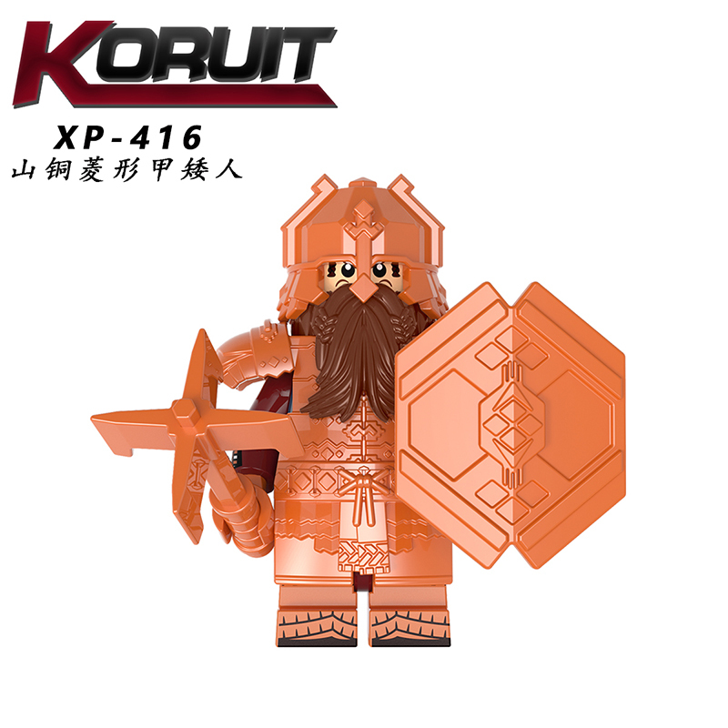 KT1054 Dwarfs Under Siege Game Series Character Dwarf Warrior Leader Minifigs Educational Building Block For Kids Toys