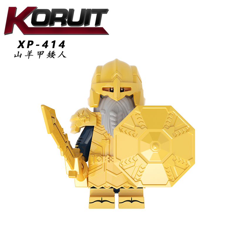KT1054 Dwarfs Under Siege Game Series Character Dwarf Warrior Leader Minifigs Educational Building Block For Kids Toys