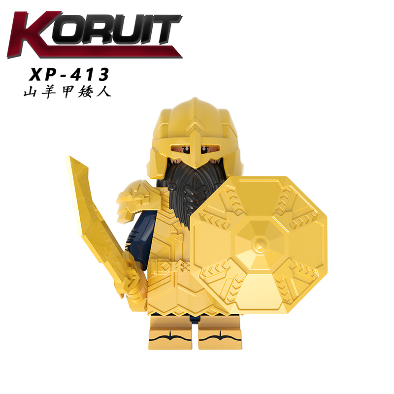 KT1054 Dwarfs Under Siege Game Series Character Dwarf Warrior Leader Minifigs Educational Building Block For Kids Toys