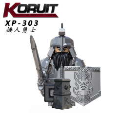 KT1040 Dwarfs Under Siege Game Series Character Dwarf Warrior Leader Minifigs Educational Building Block For Kids Toys