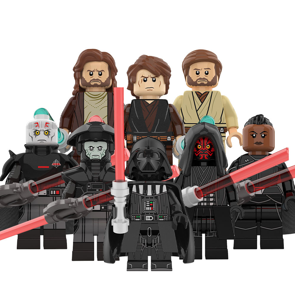KT1059 Star War Movie Character Darth Vader Obi-Wan Anakin Darth Maul Fifth Brother Sanjie Mini Action Building Blocks Kids Gift Toy