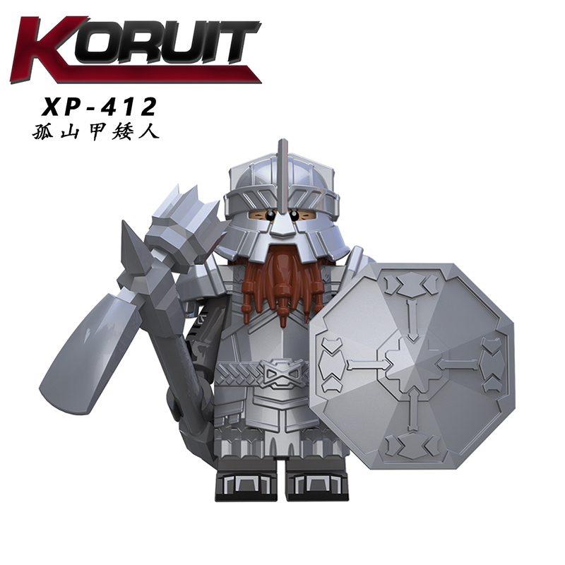 KT1054 Dwarfs Under Siege Game Series Character Dwarf Warrior Leader Minifigs Educational Building Block For Kids Toys