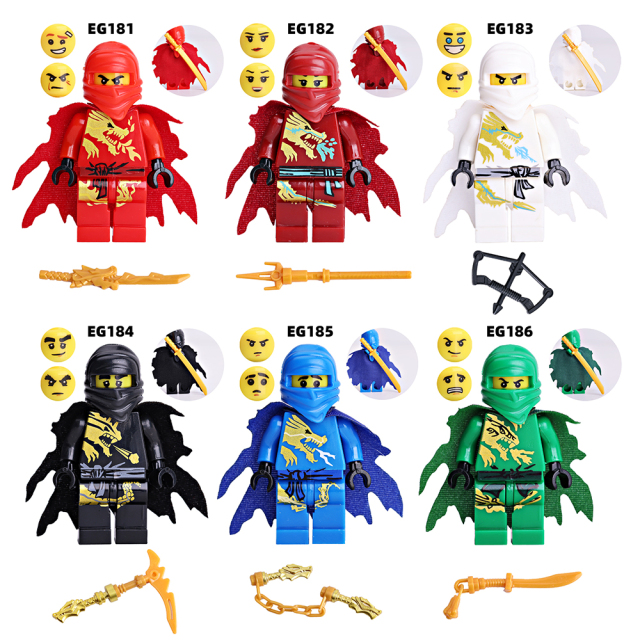 EG181-186 Anime Lego Ninjago: Masters of Spinjitzu mini figures juguetes mini toys building blocks sets Toys for kids