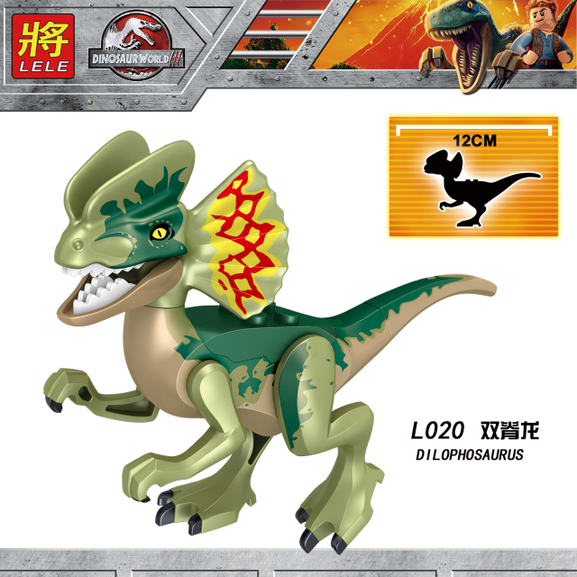 L020 lego dilophosaurus dinosaur minifigures juguetes mini toys building blocks sets Toys for kids