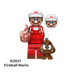 KDL805 Mario Luigi Valio Fireball Mario Super- Mario Valluigi Game Cartoon Minifigs Action Plastic Building Blocks Toys Gift For Kids