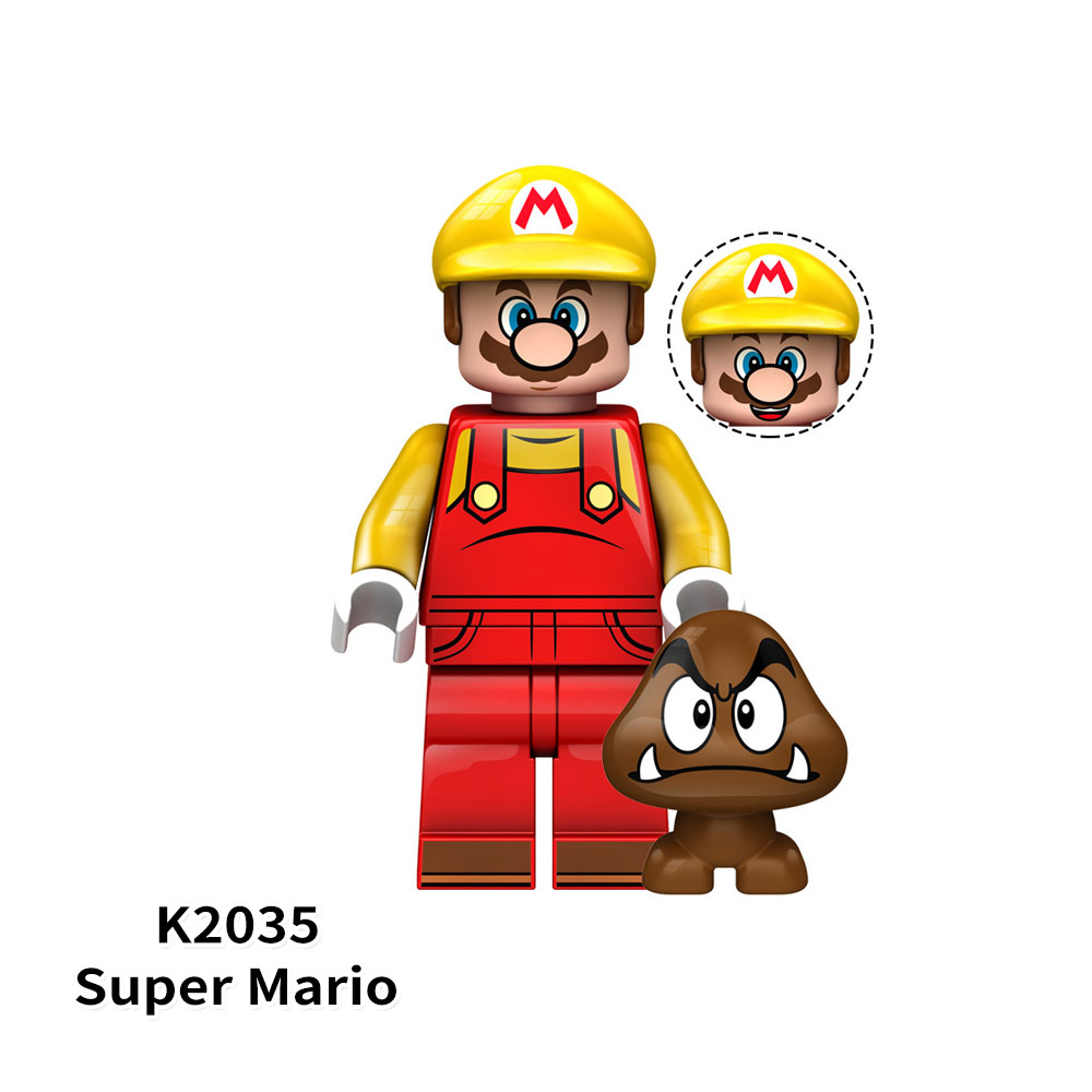 KDL805 Mario Luigi Valio Fireball Mario Super- Mario Valluigi Game Cartoon Minifigs Action Plastic Building Blocks Toys Gift For Kids