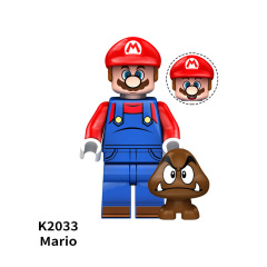 KDL805 Mario Luigi Valio Fireball Mario Super- Mario Valluigi Game Cartoon Minifigs Action Plastic Building Blocks Toys Gift For Kids