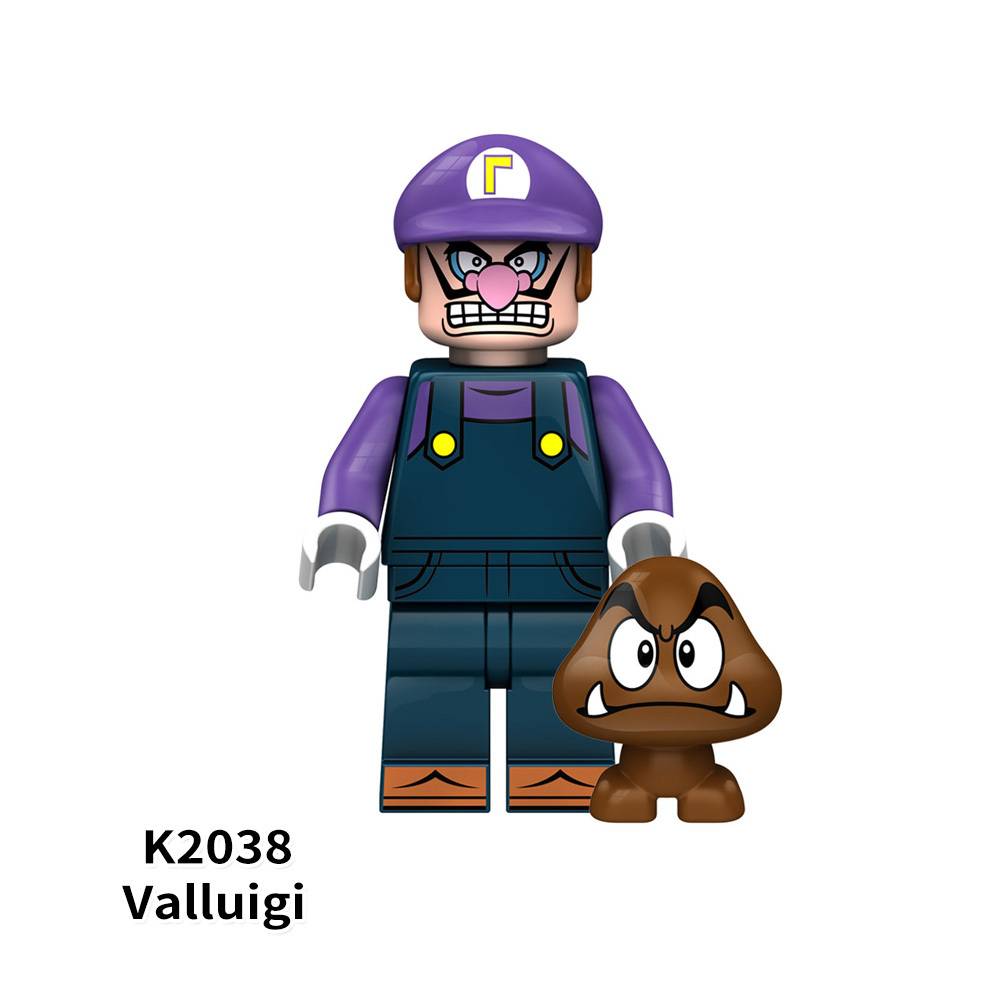 KDL805 Mario Luigi Valio Fireball Mario Super- Mario Valluigi Game Cartoon Minifigs Action Plastic Building Blocks Toys Gift For Kids
