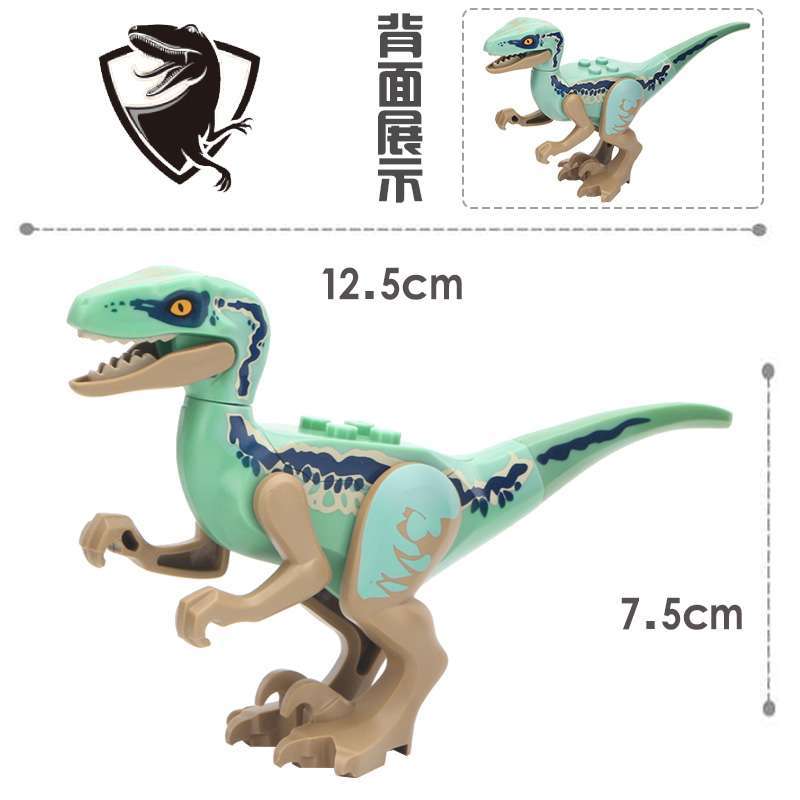 MG1043 lego dinosaur Blue 12.5*7.5CM Jurassic World minifigures juguetes mini toys building blocks sets Toys for kids