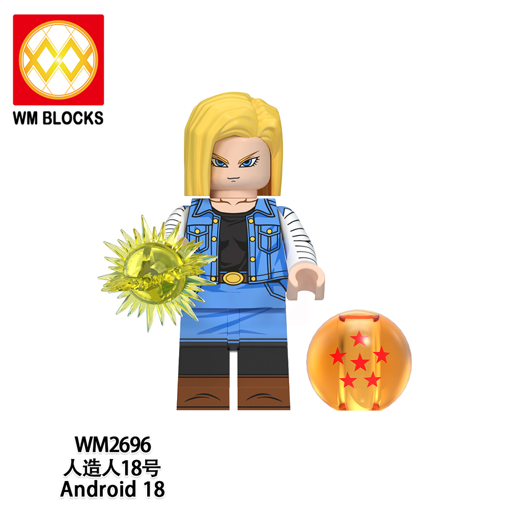 WM6180 lego Anime Dragon Ball goku Krillin Tien shinhan yamcha son gohan android 17 18 13 mini figures juguetes mini toys building blocks sets Toys for kids
