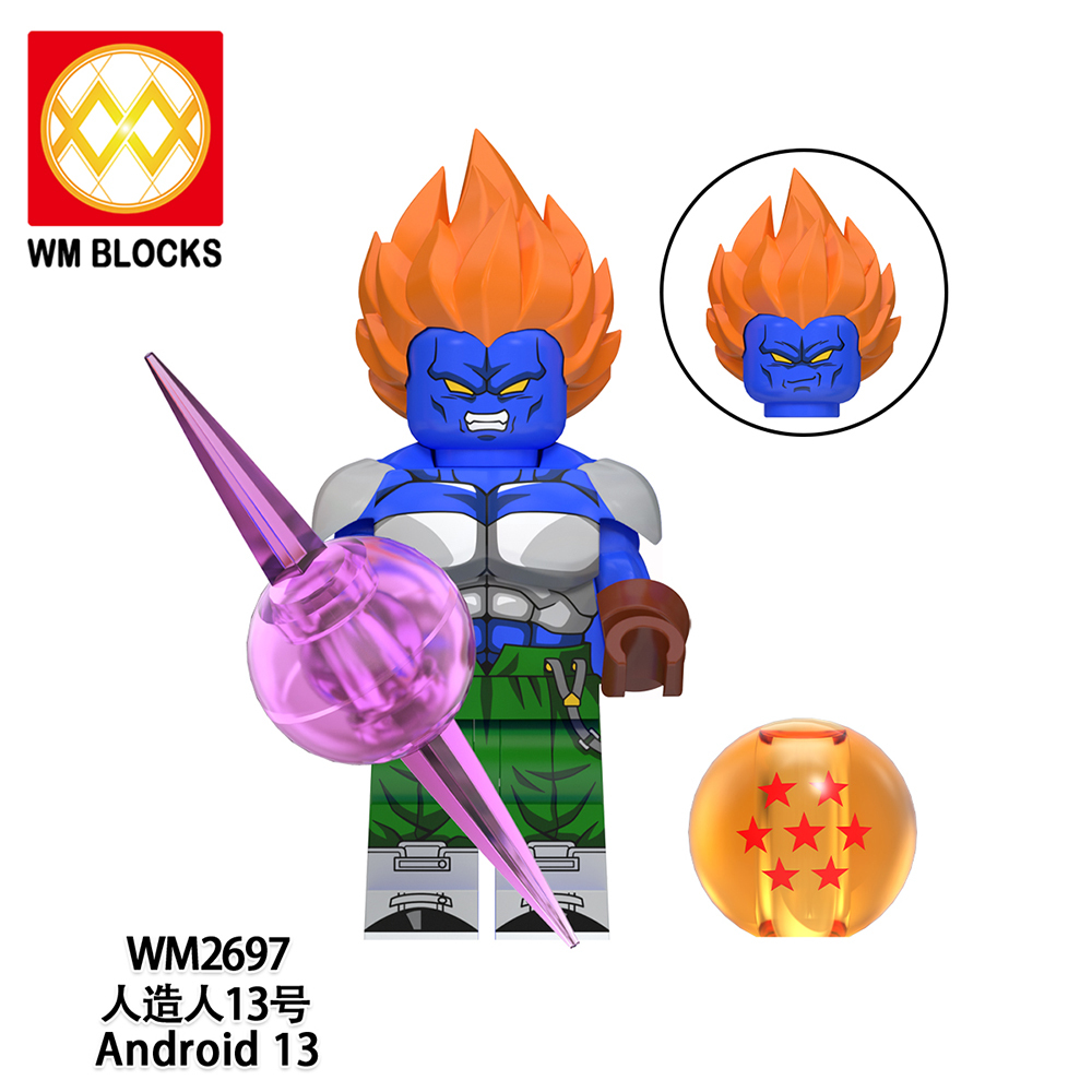 WM6180 lego Anime Dragon Ball goku Krillin Tien shinhan yamcha son gohan android 17 18 13 mini figures juguetes mini toys building blocks sets Toys for kids