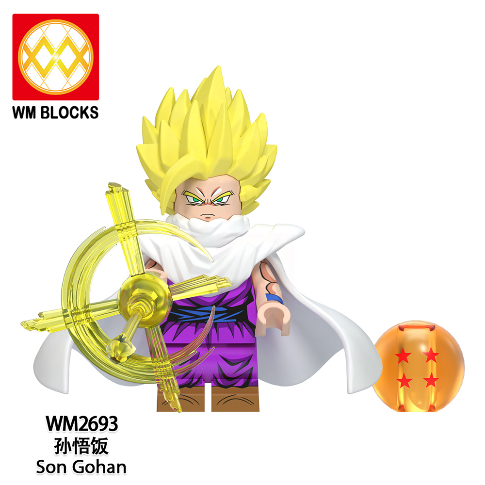 WM6180 lego Anime Dragon Ball goku Krillin Tien shinhan yamcha son gohan android 17 18 13 mini figures juguetes mini toys building blocks sets Toys for kids