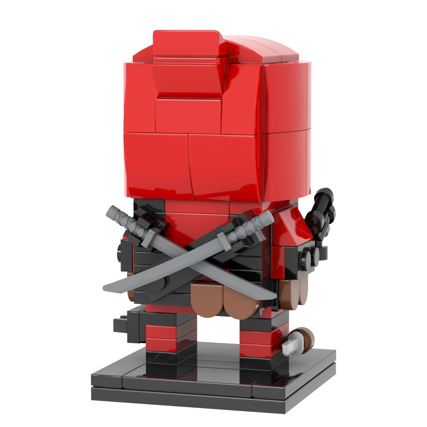 MOC7179 Super Hero Deadpool Wade Winston Wilson MOOXI Square Head Bricks 95Pcs Diy Building Blocks Sets for Child Model educational Toys for Kids