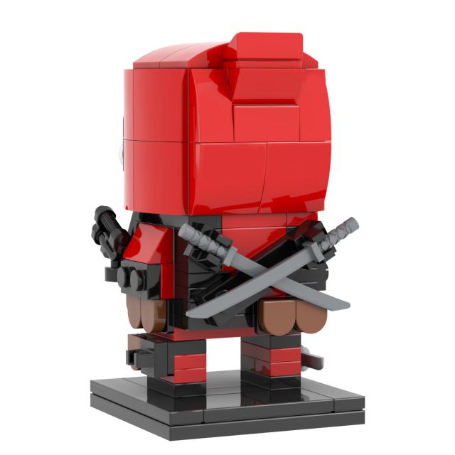 MOC7179 Super Hero Deadpool Wade Winston Wilson MOOXI Square Head Bricks 95Pcs Diy Building Blocks Sets for Child Model educational Toys for Kids