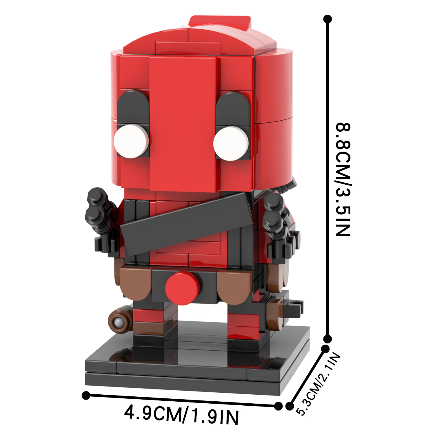 MOC7179 Super Hero Deadpool Wade Winston Wilson MOOXI Square Head Bricks 95Pcs Diy Building Blocks Sets for Child Model educational Toys for Kids