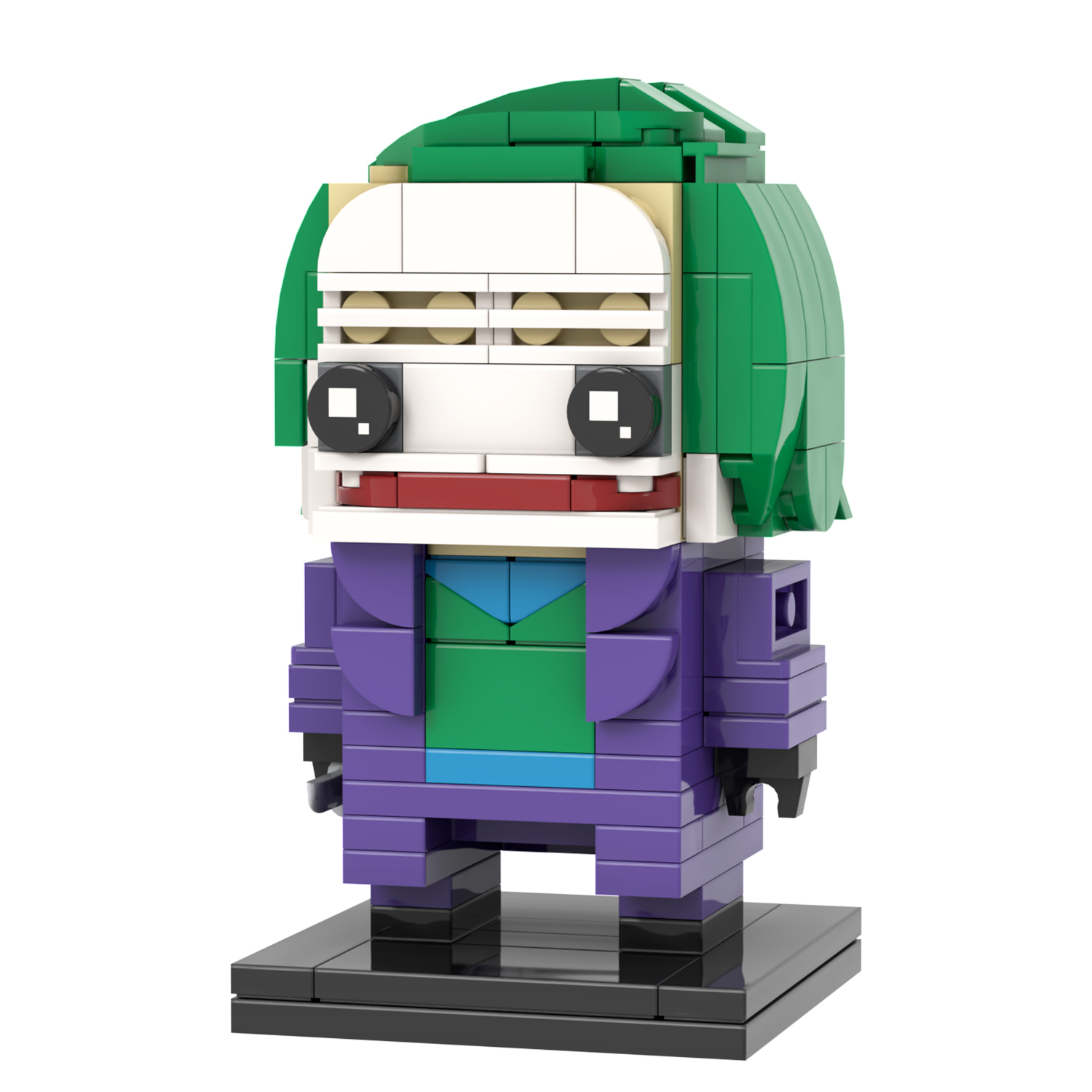MOC7178 Joker Jack Napier 161Pcs Square Head Bricks DC Comics Super Heroes Character Model Action Building Blocks Kids Gift Toys