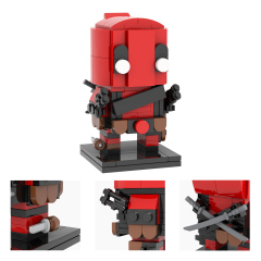 MOC7179 Super Hero Deadpool Wade Winston Wilson MOOXI Square Head Bricks 95Pcs Diy Building Blocks Sets for Child Model educational Toys for Kids