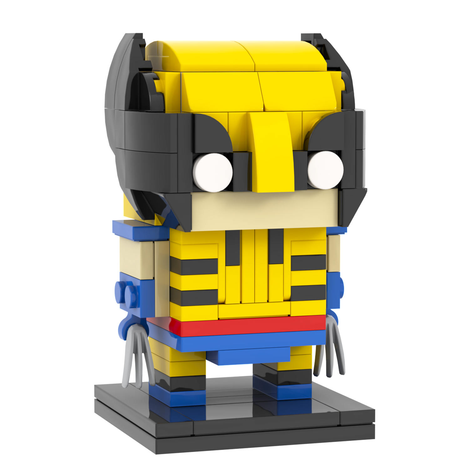 MOC7170 Marvel Super Heroes Wolverine 128Pcs Head Bricks Logan X-men Series Action Model DIY Building Blocks Children Gift Toys